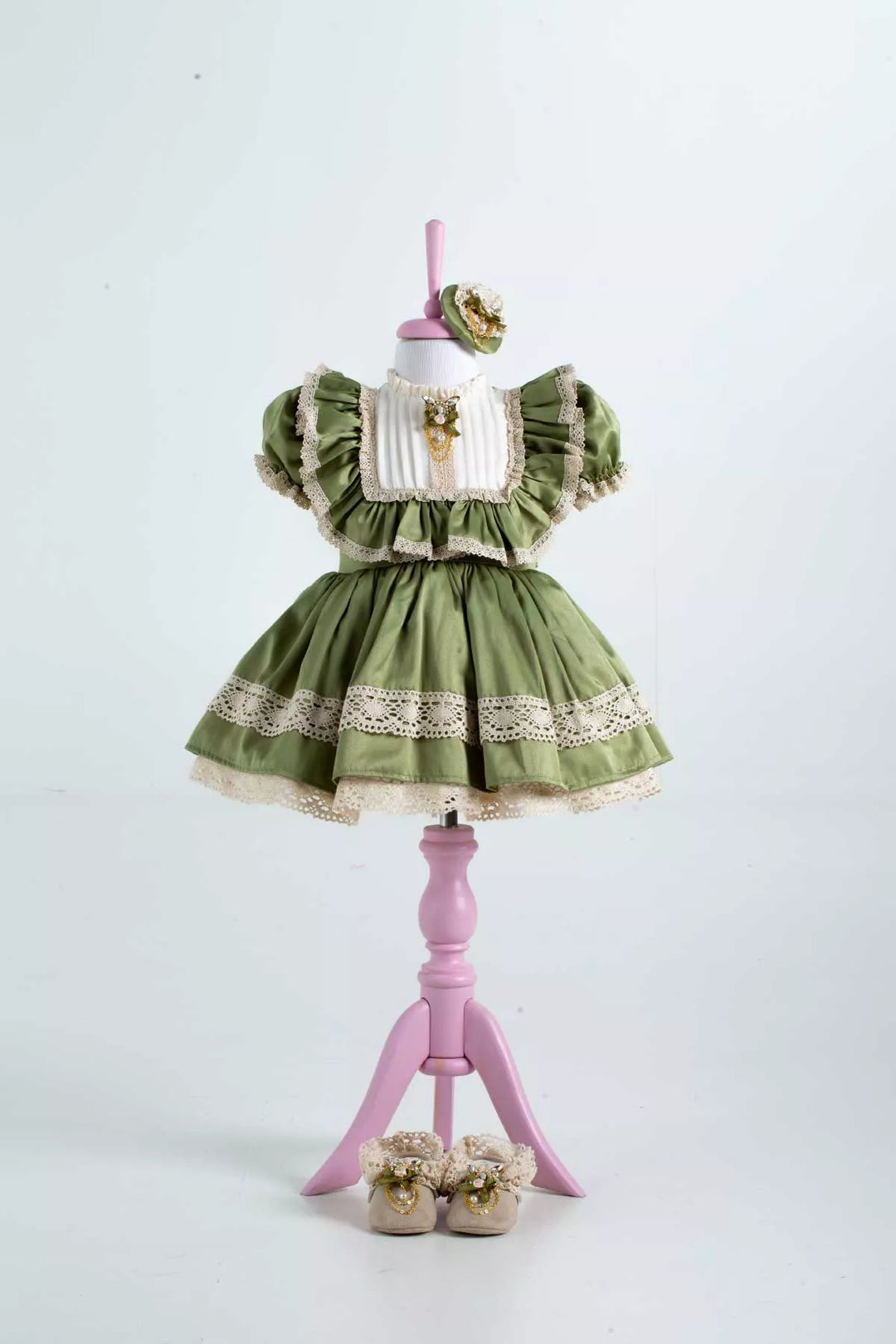 Green baby dress