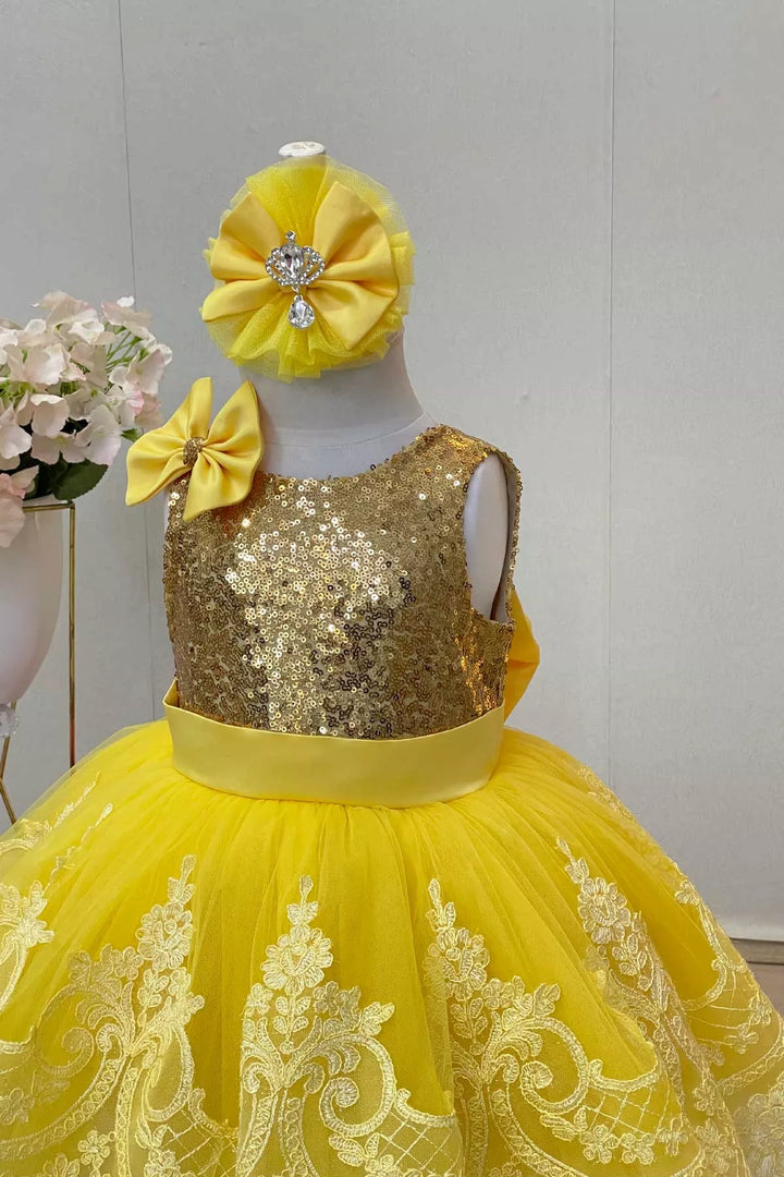 Yellow party dress