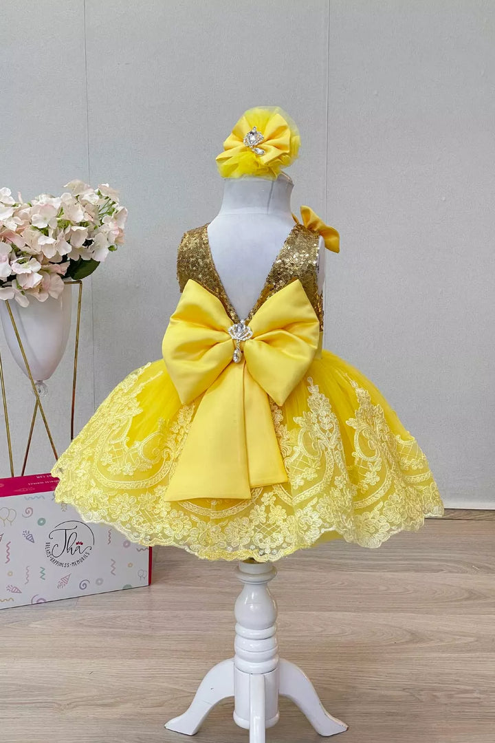 Yellow party dress