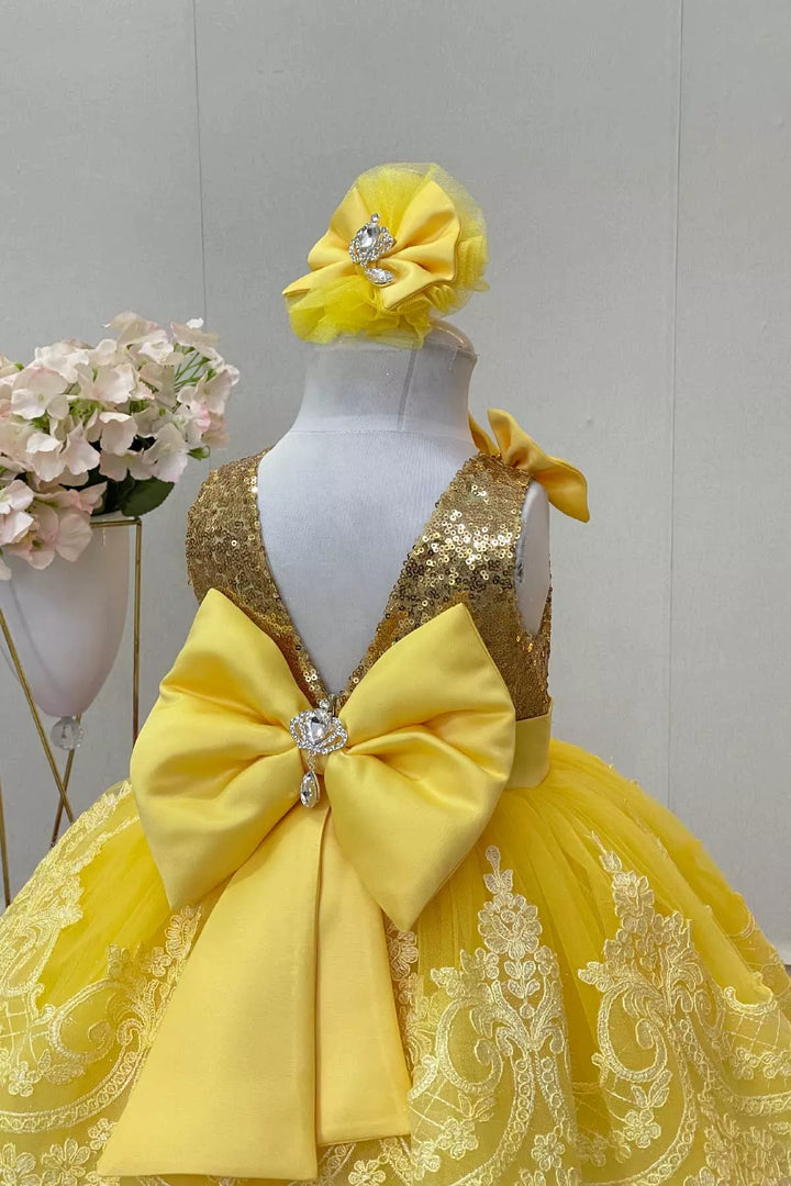 Yellow party dress