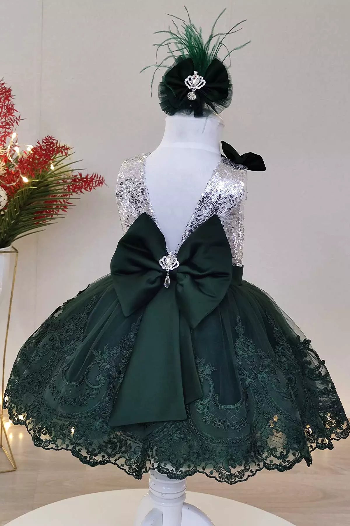 Shay Silver & Emerald Party Dress - THA Dressing