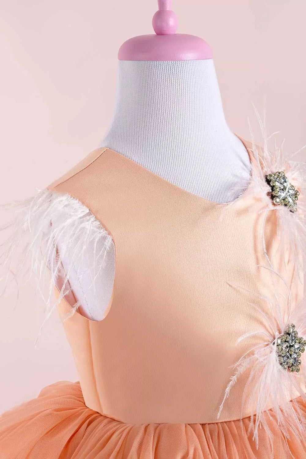 Salmon party dress