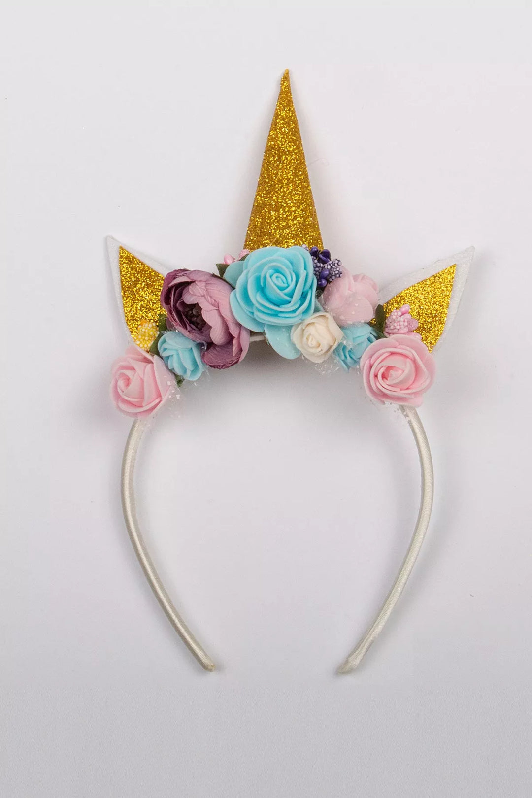 A unicorn gold headpiece for girls.