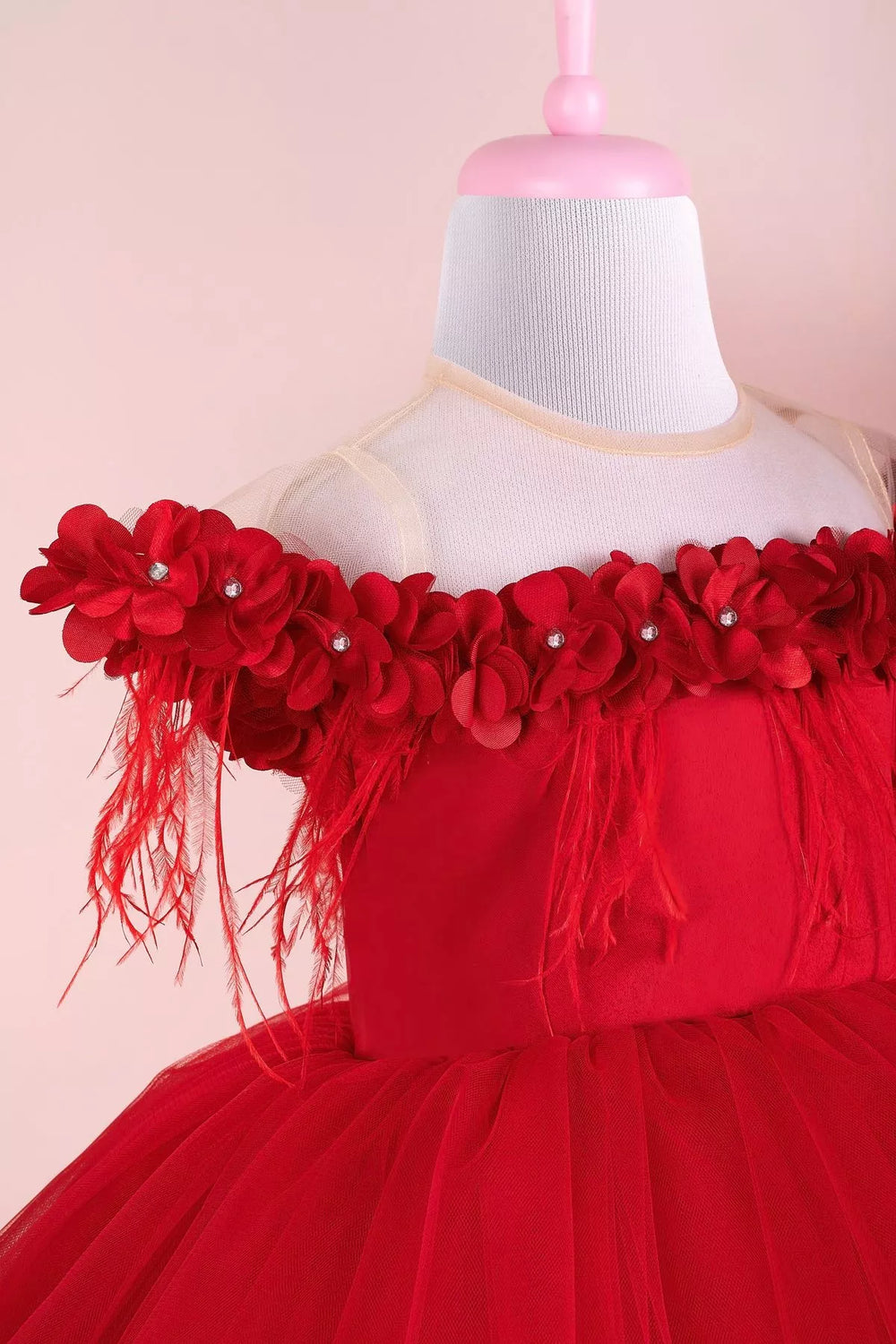 Red party dress
