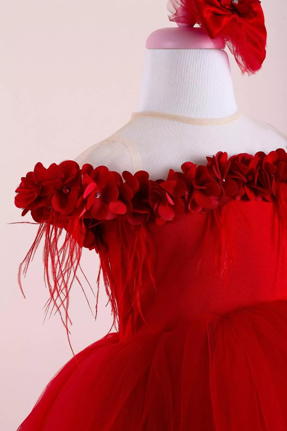 Red party dress
